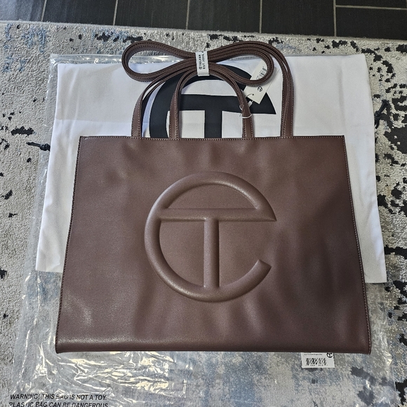 Telfar Large Chocolate Shopping Bag - Picture 1 of 4
